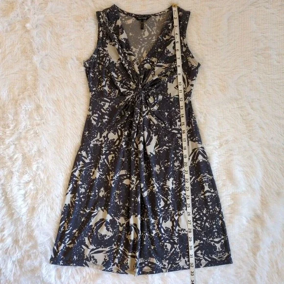 Daisy Fuentes Sleeveless Dark Floral Mini Dress Sz Petite S Y2KResort Whimsigoth - Picture 6 of 8